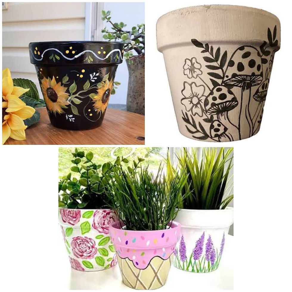 Tipsy Colors: Terracotta Pot Paint Night