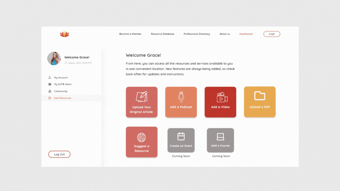 ACFB - Interactive Prototyping - B2B DashBoard