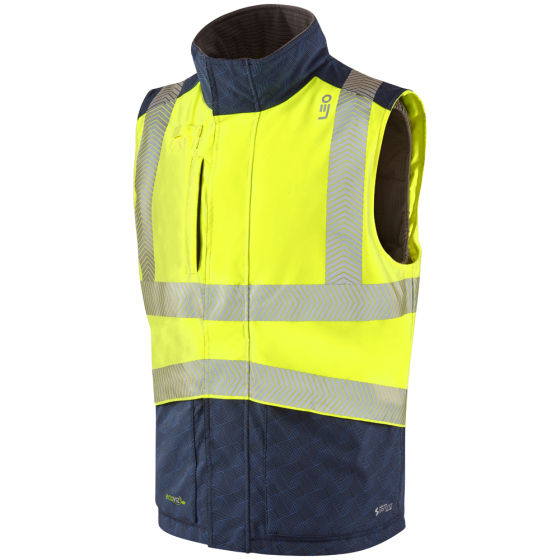 HALSINGER Leo EcoViz Performance+ Bodywarmer - Hi-Vis Yellow/Navy