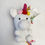 Thumbnail: Amigurumi white unicorn and colorful details, at Lapin Curiosities.