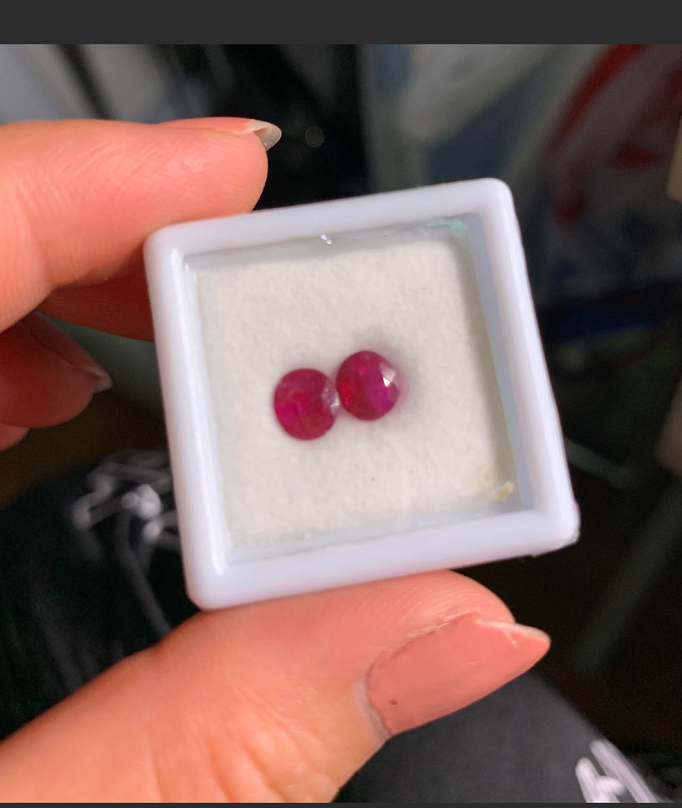 ๐ Natural Vivid Red Ruby Earrings ๐