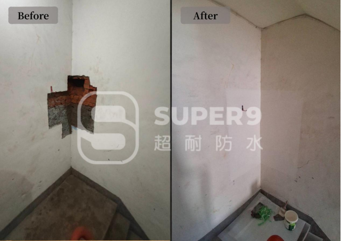 案例二|樓梯間壁癌漏水抓漏:局部開牆找出滲水源,修復牆面避免壁癌反覆發生