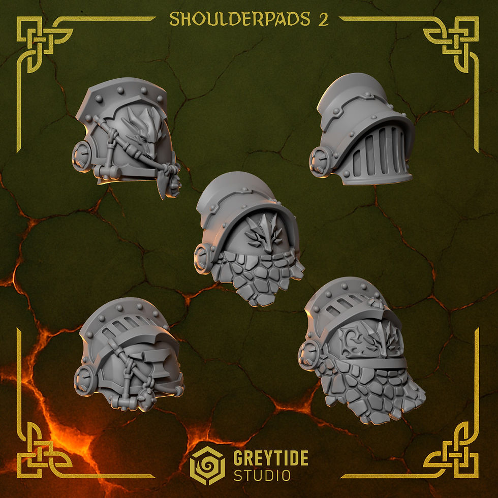 Thumbnail: 10 Pack -Shoulderpad Upgrades - Anvil Wardens- GreyTide Studios