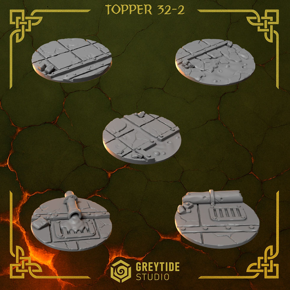 Thumbnail: 5 Pack - 32mm Topper Upgrades - Anvil Wardens - GreyTide Studios