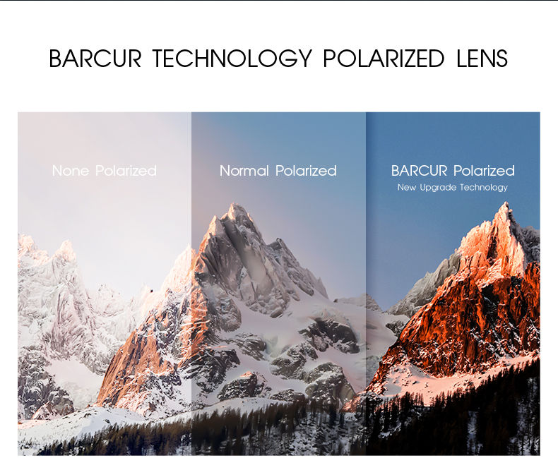 Thumbnail: BARCUR Design TR90 Sunglasses Men Polarized Light Weight Sports Sun Glasses Wome