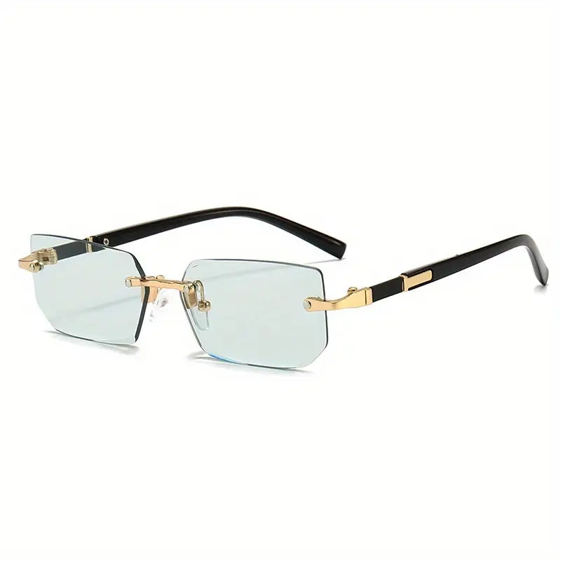 Thumbnail: Rimless Sunglasses Rectangle Fashion Popular Women Men Shades Small Square Sun G