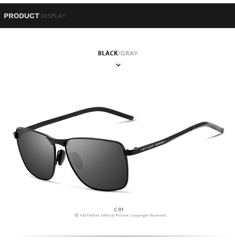 Thumbnail: VEITHDIA Brand Men's Vintage Sports Sunglasses Polarized UV400 Lens Eyewear Acce