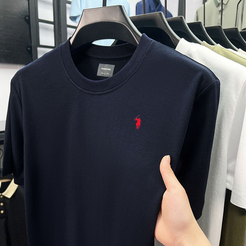 Thumbnail: High end silky cotton breathable short sleeve T-shirt men summer designer Paul b