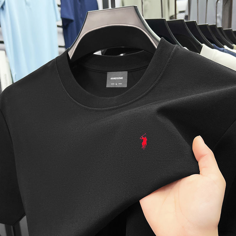 Thumbnail: High end silky cotton breathable short sleeve T-shirt men summer designer Paul b