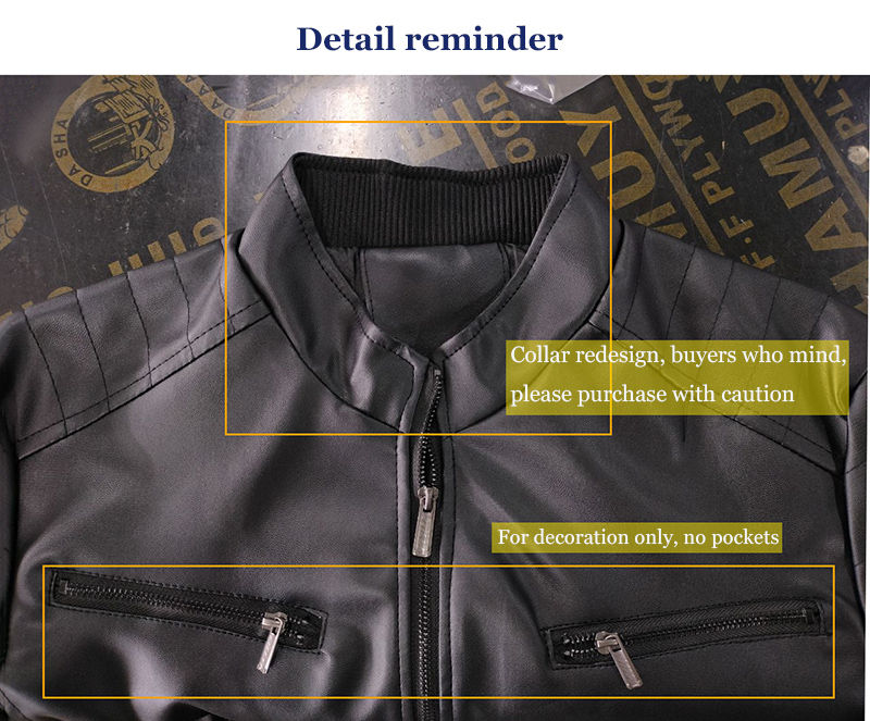 Thumbnail: 2024 Motorcycle Leather Jackets Man Casual Fashion Motorcycle Coat Slim Fit Lape