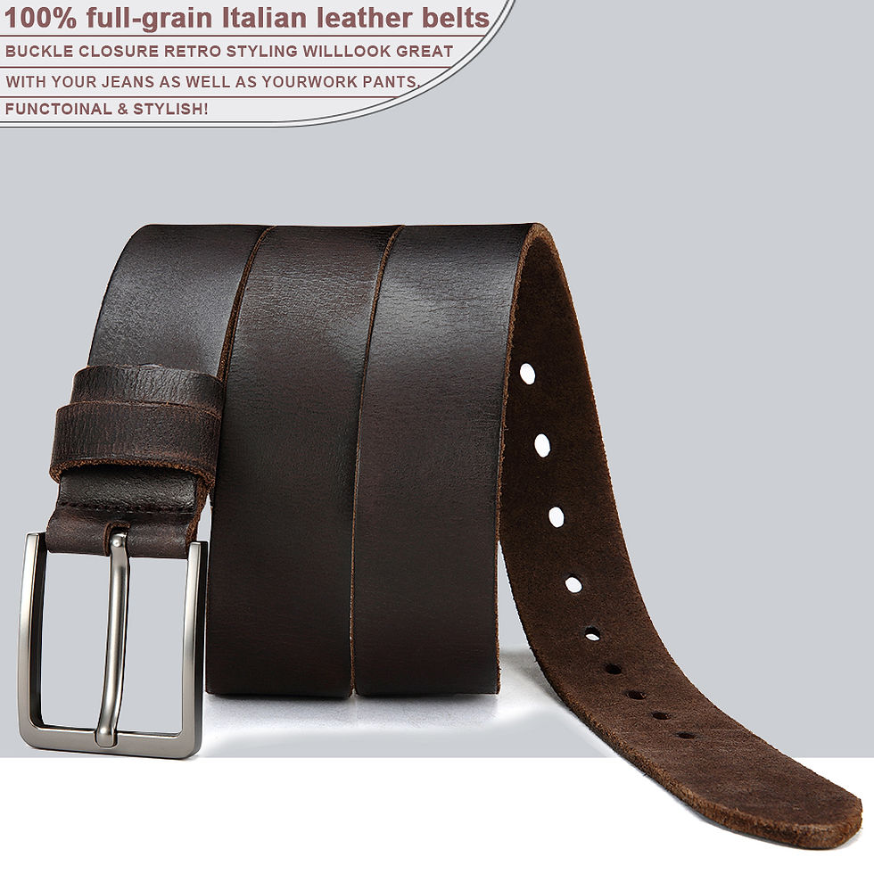 Thumbnail: Genuine Leather For Men's High Quality Buckle Jeans Cowskin Casual Belts Busines