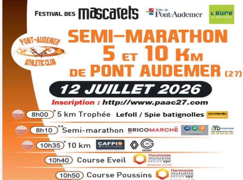 Semi marathon & 10km Pont-audemer