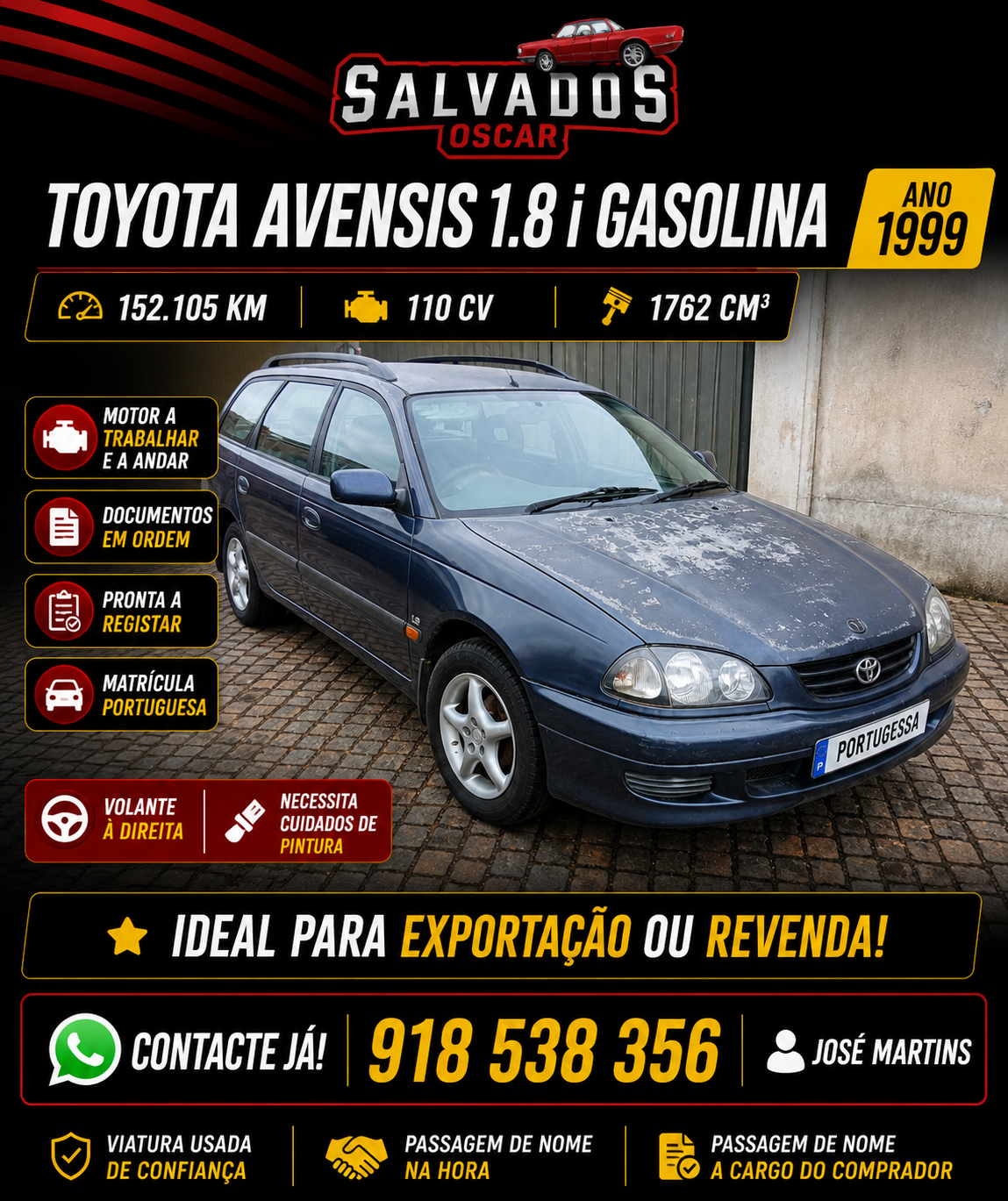 Toyota Avensis 1.8i Gasolina
