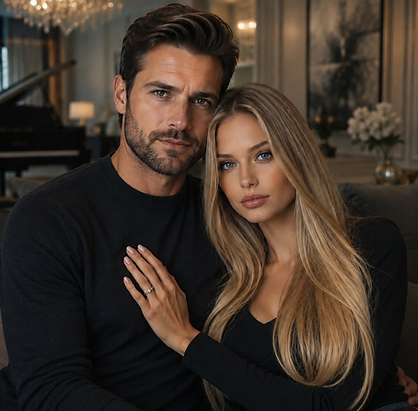 Davi e Isabella, protagonistas de Uma Esposa para Davi, série Irmãos do Coração.