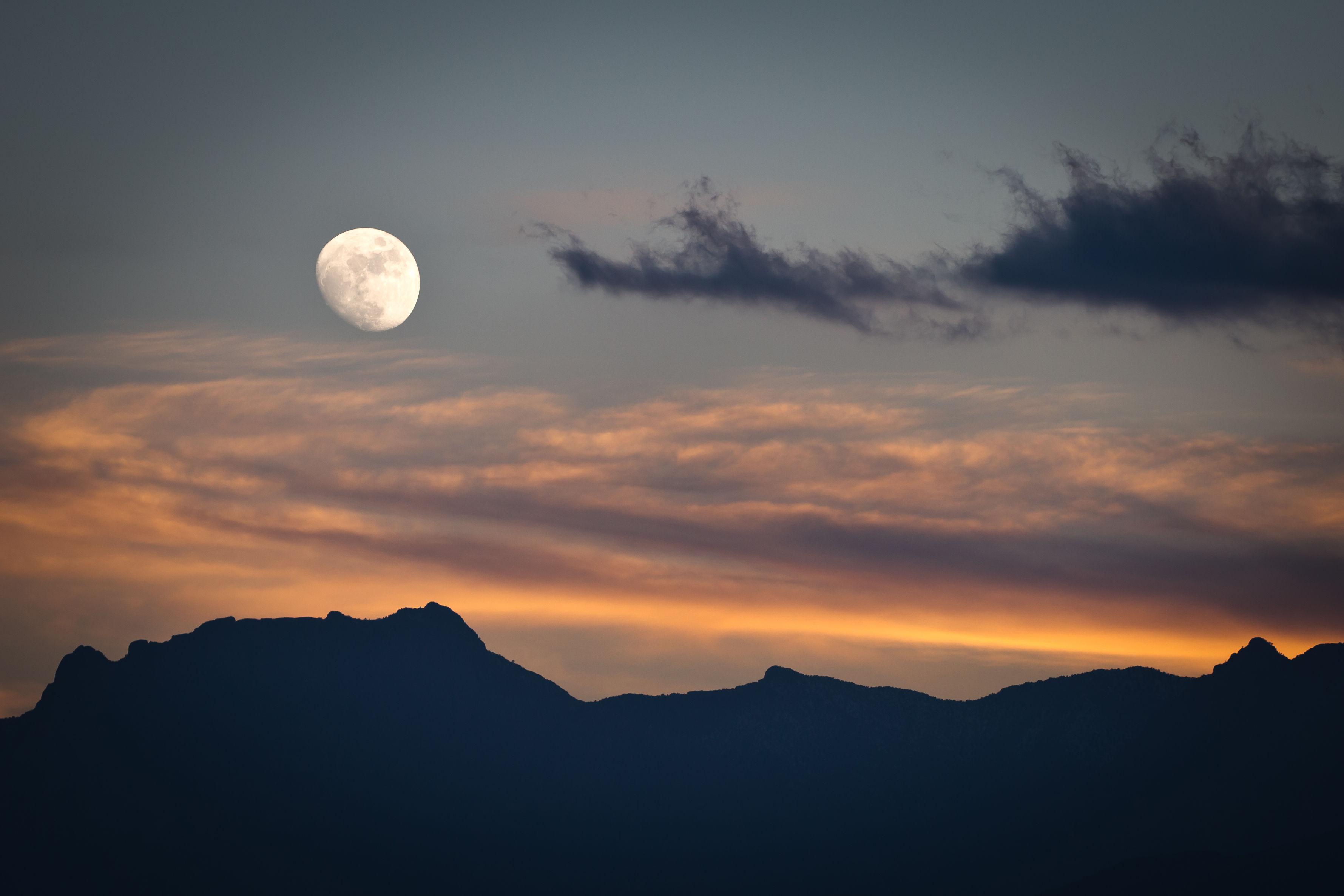 Moonrise over Mountains