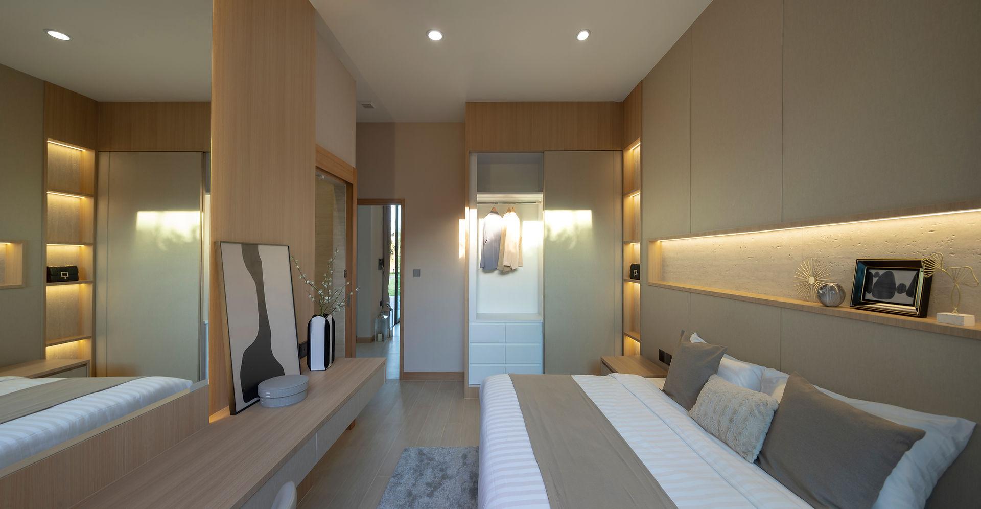 Grand 4-bedroom luxury villa with large garden plot and modern contemporary design at Ascent by Baan Pattaya.