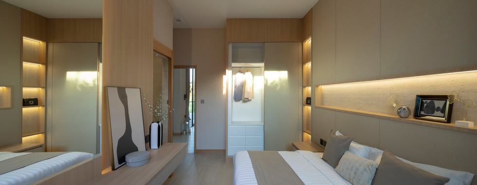 Grand 4-bedroom luxury villa with large garden plot and modern contemporary design at Ascent by Baan Pattaya.