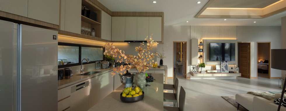 Grand 4-bedroom luxury villa with large garden plot and modern contemporary design at Ascent by Baan Pattaya.