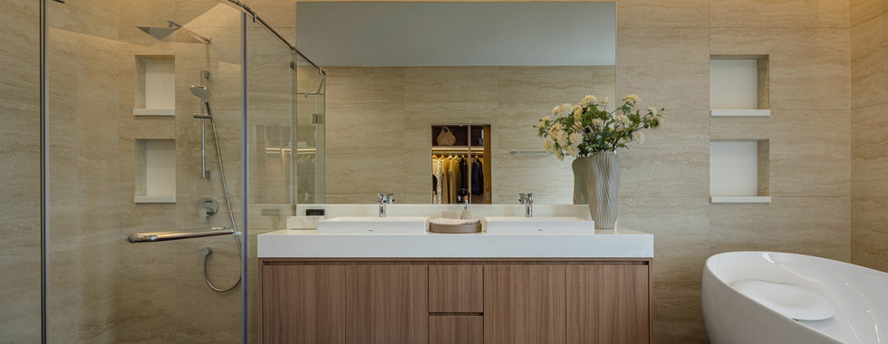 Grand 4-bedroom luxury villa with large garden plot and modern contemporary design at Ascent by Baan Pattaya.