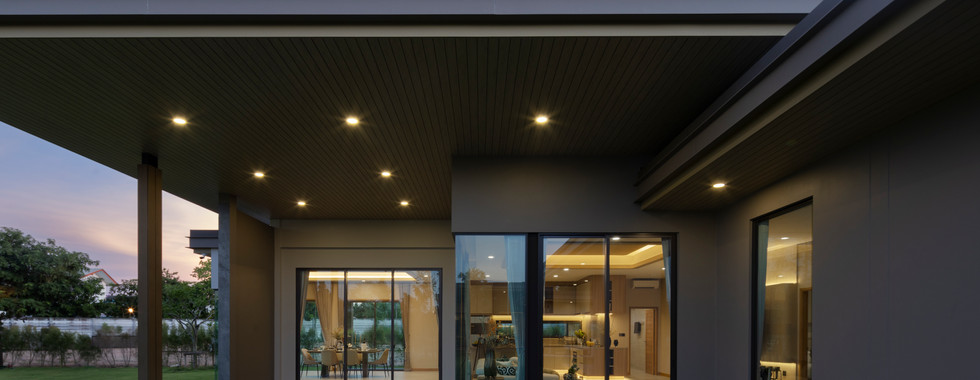 Grand 4-bedroom luxury villa with large garden plot and modern contemporary design at Ascent by Baan Pattaya.