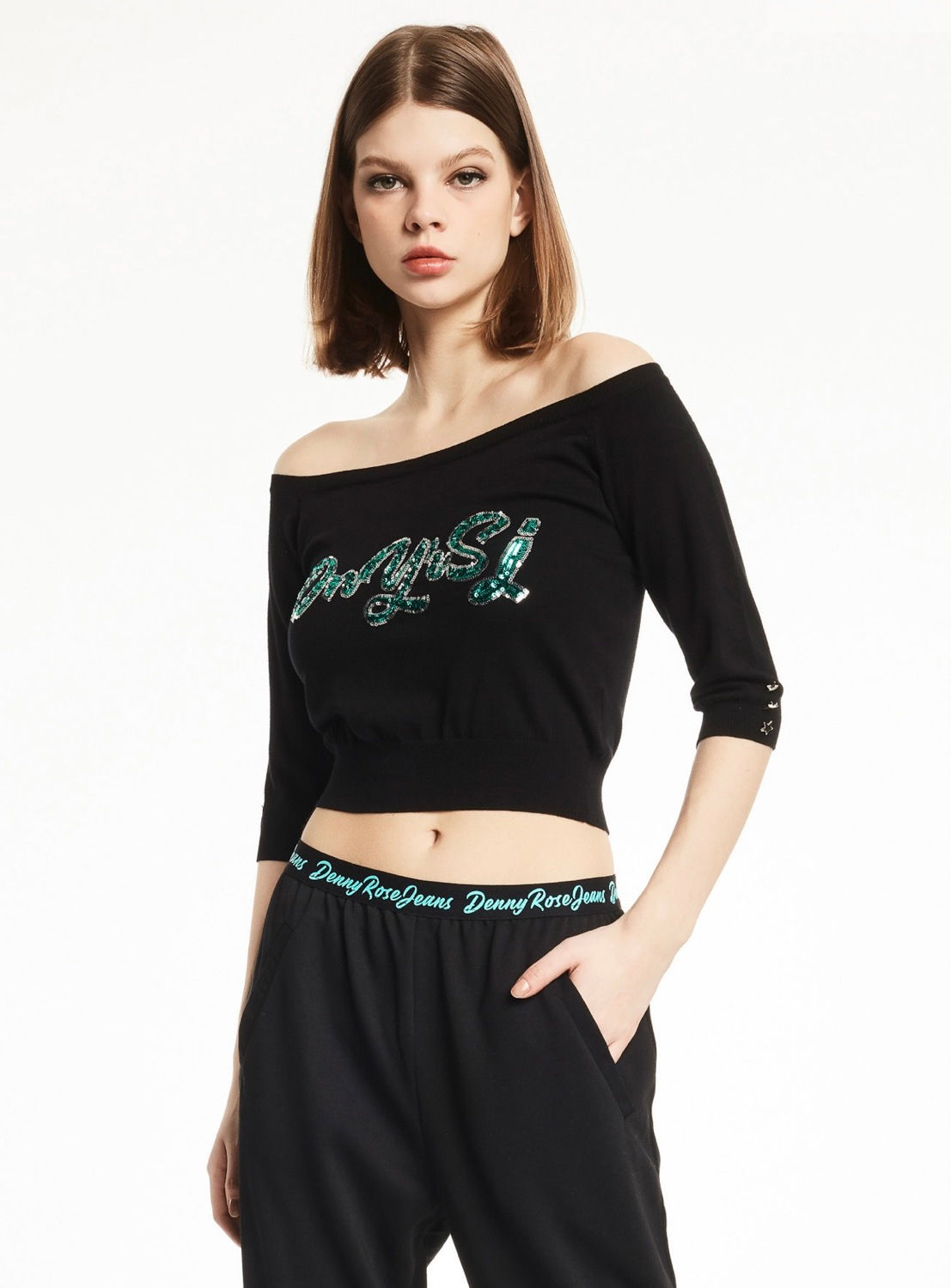Maglia con pailettes