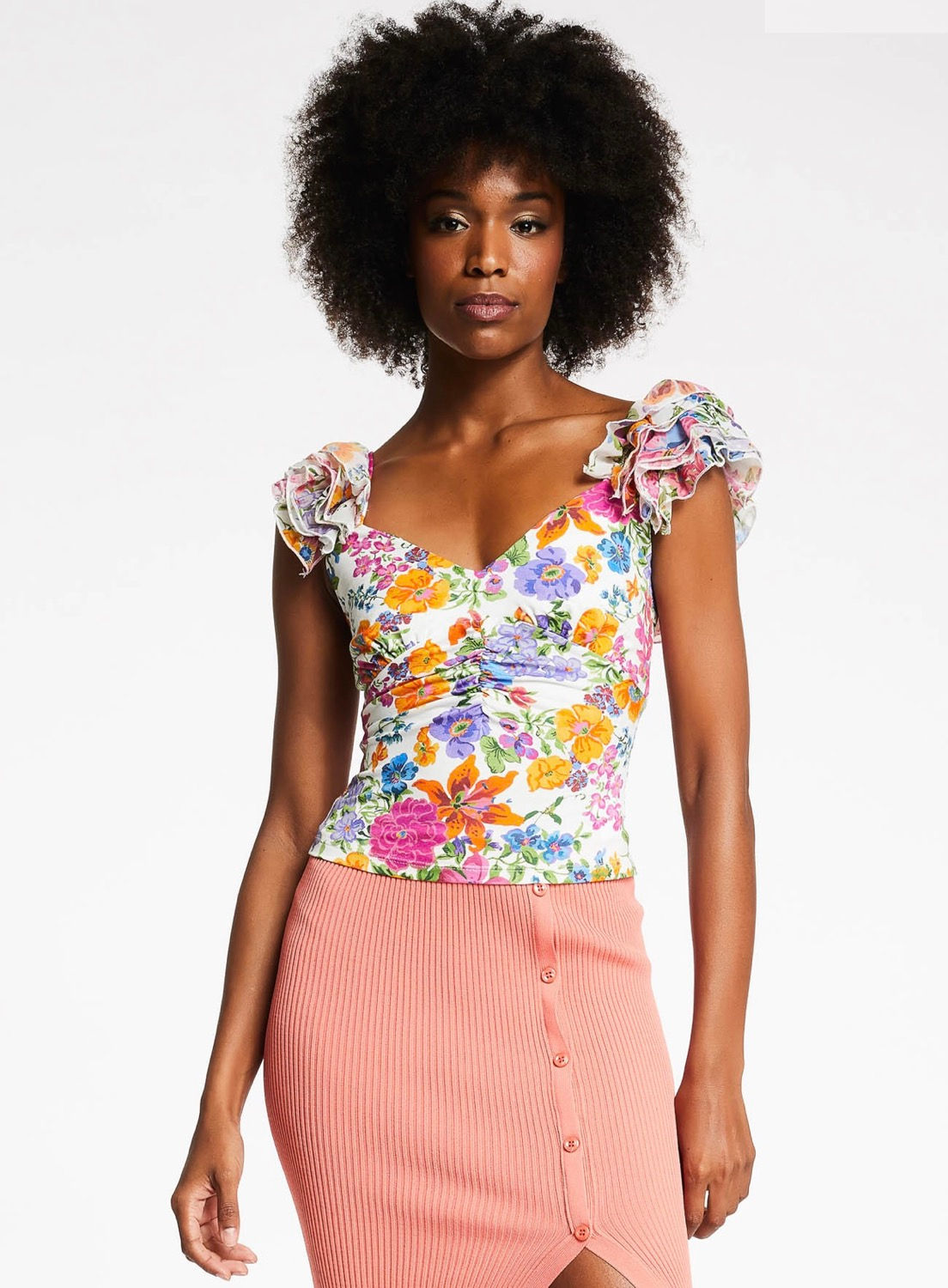 T-shirt con stampa floreale 