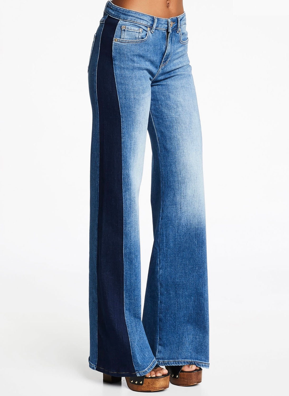 Jeans con intarsio
