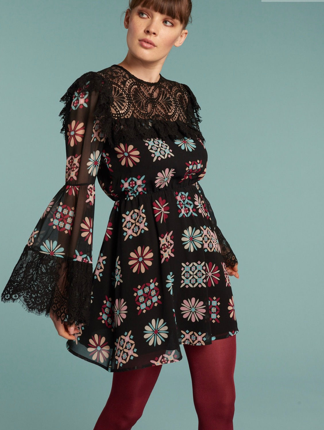 Abito in georgette stampato