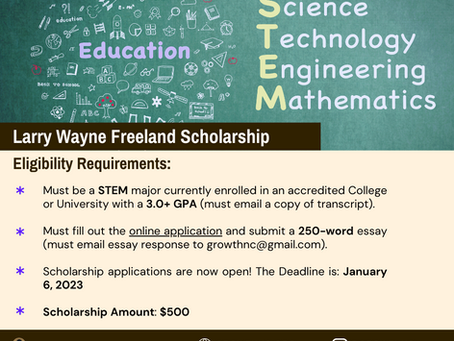 GROWTH NC launches the Larry Wayne Freeland Scholarship