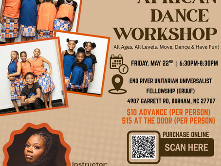 Get Active with GROWTH NC: West African Dance Workshop 💃🏽✨