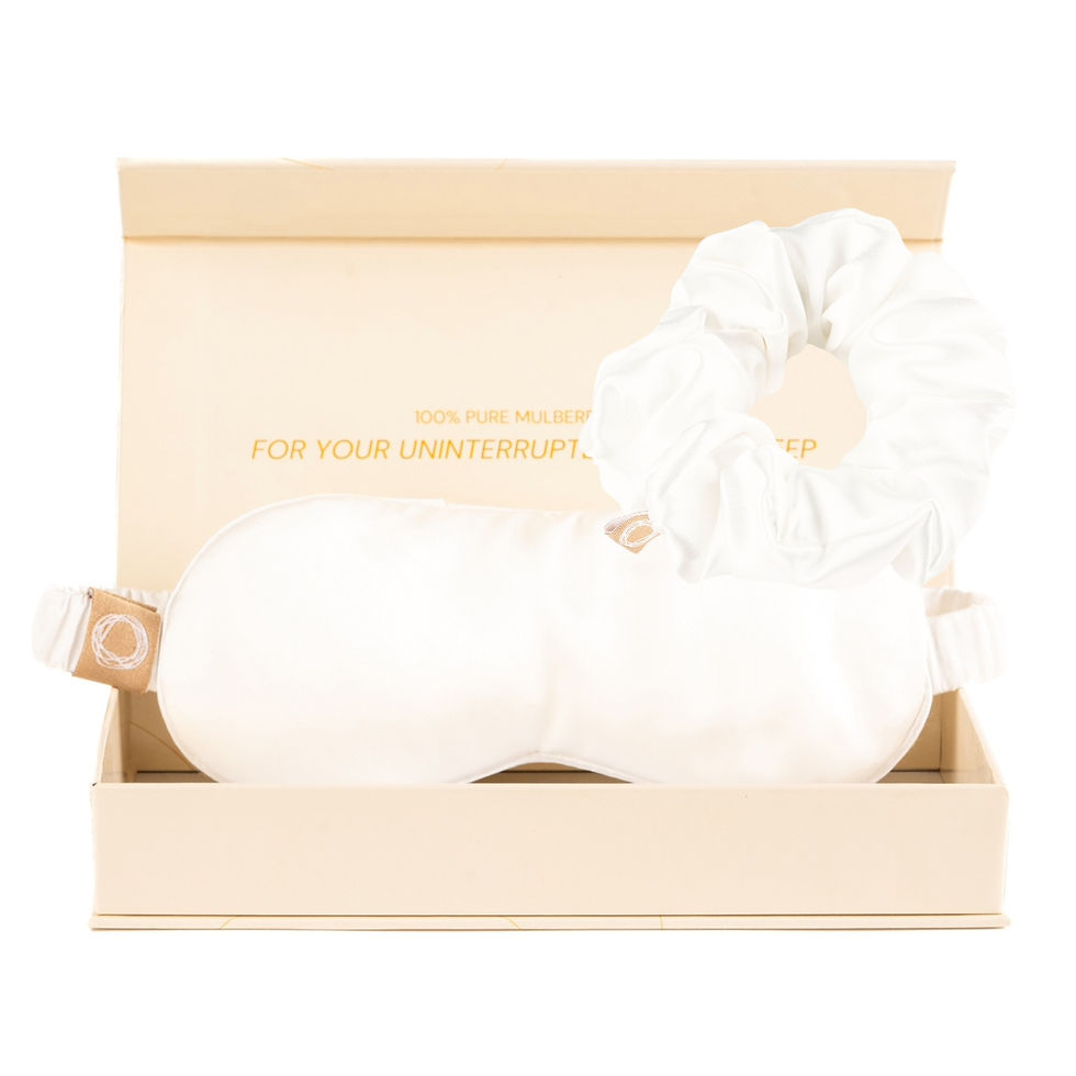 Miniatúra: Hodvábna maska na spanie a veľká hodvábna scrunchie