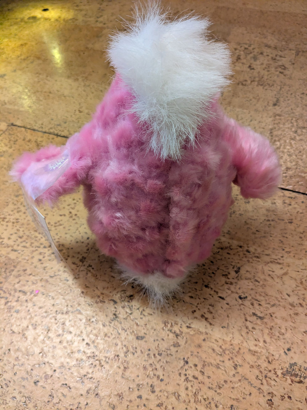Thumbnail: Dan Dee Collector’s Choice Pink Shaggy Chicken Animated Hopping Toy Y2K Vintage