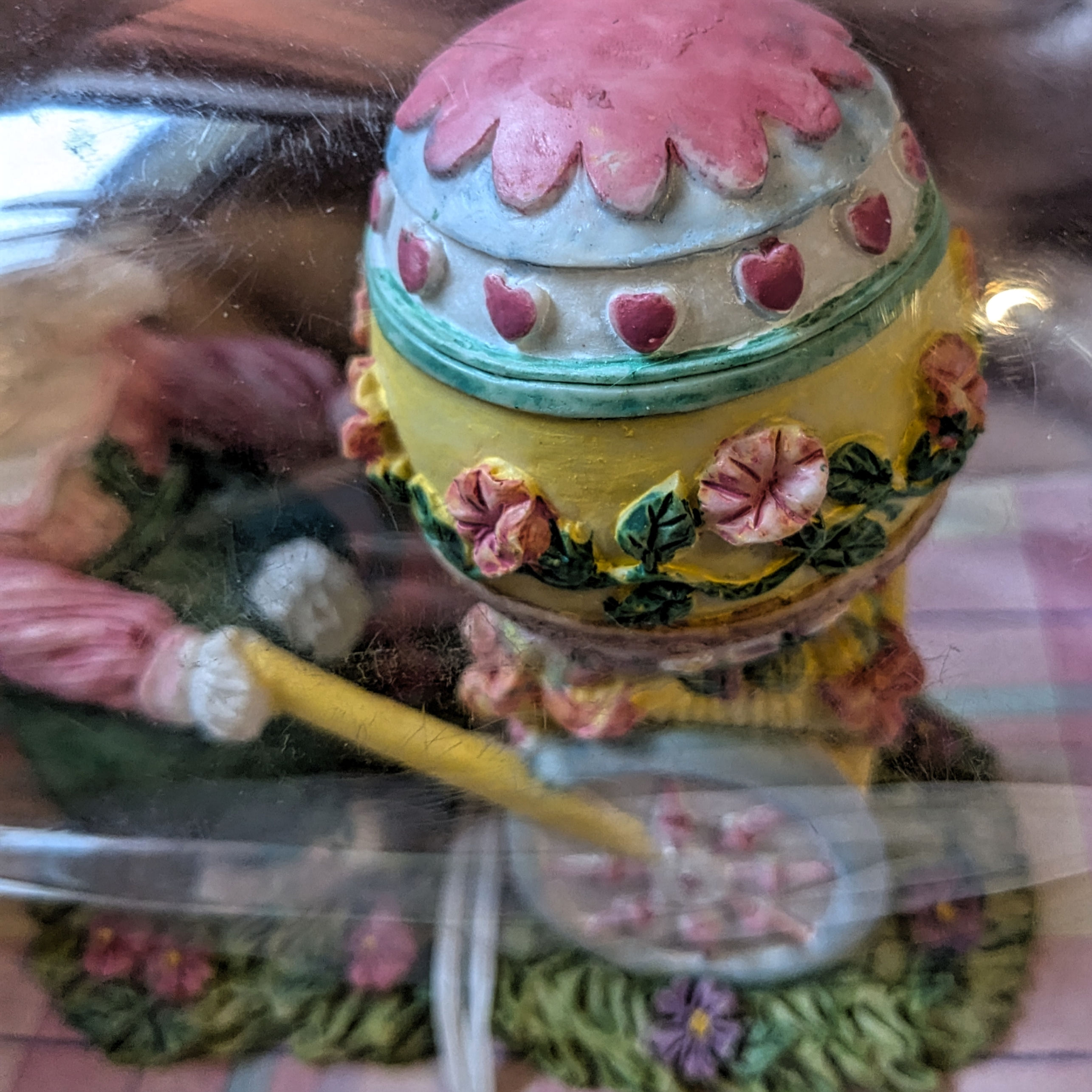 NIB Dan Dee Julie's Collection Bunny Rabbit Pushing Cart Holding Easter Egg