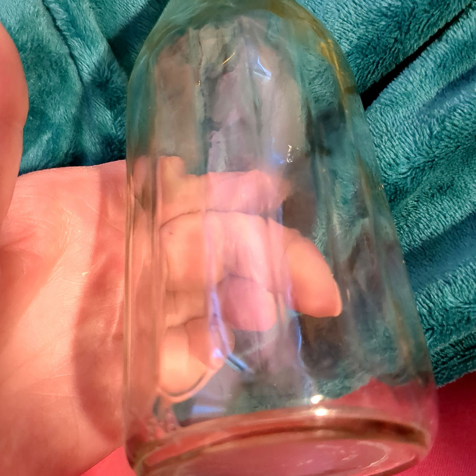 Miniatura: Mid-Century Owens-Illinois Duraglas 10-Sided Paneled Clear Glass Bottle - Alton 
