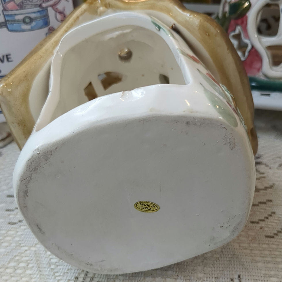 Miniatura: Heart-Theme Unbranded Vintage Ceramic Birdhouse Tea Light - Pastel Floral