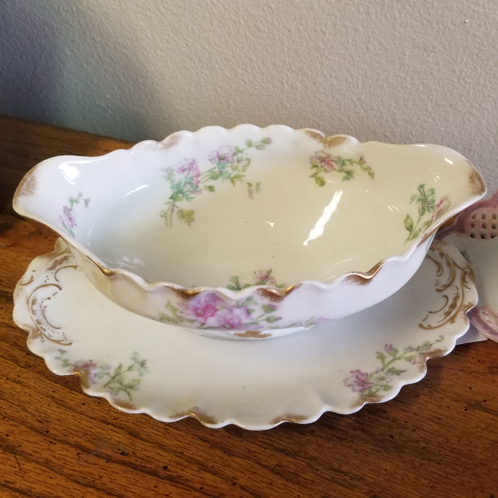 Miniatura: Gravy Boat: Porcelain, Haviland France, Limoges Dish