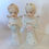 Miniatura: Vintage Pair Porcelain Angel Girls with Bouquets, Stamped Japan