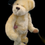 Miniatura: Plush Blond Jointed Teddy Bear w/ Green Velvet Victorian Hat and Matching Scarf
