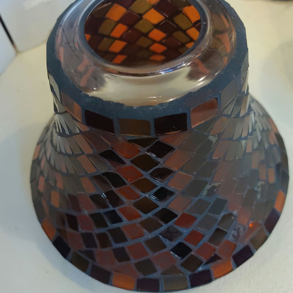 Miniatura: Mosaic Look Yankee Candle Large Candle Topper Browns, Oranges