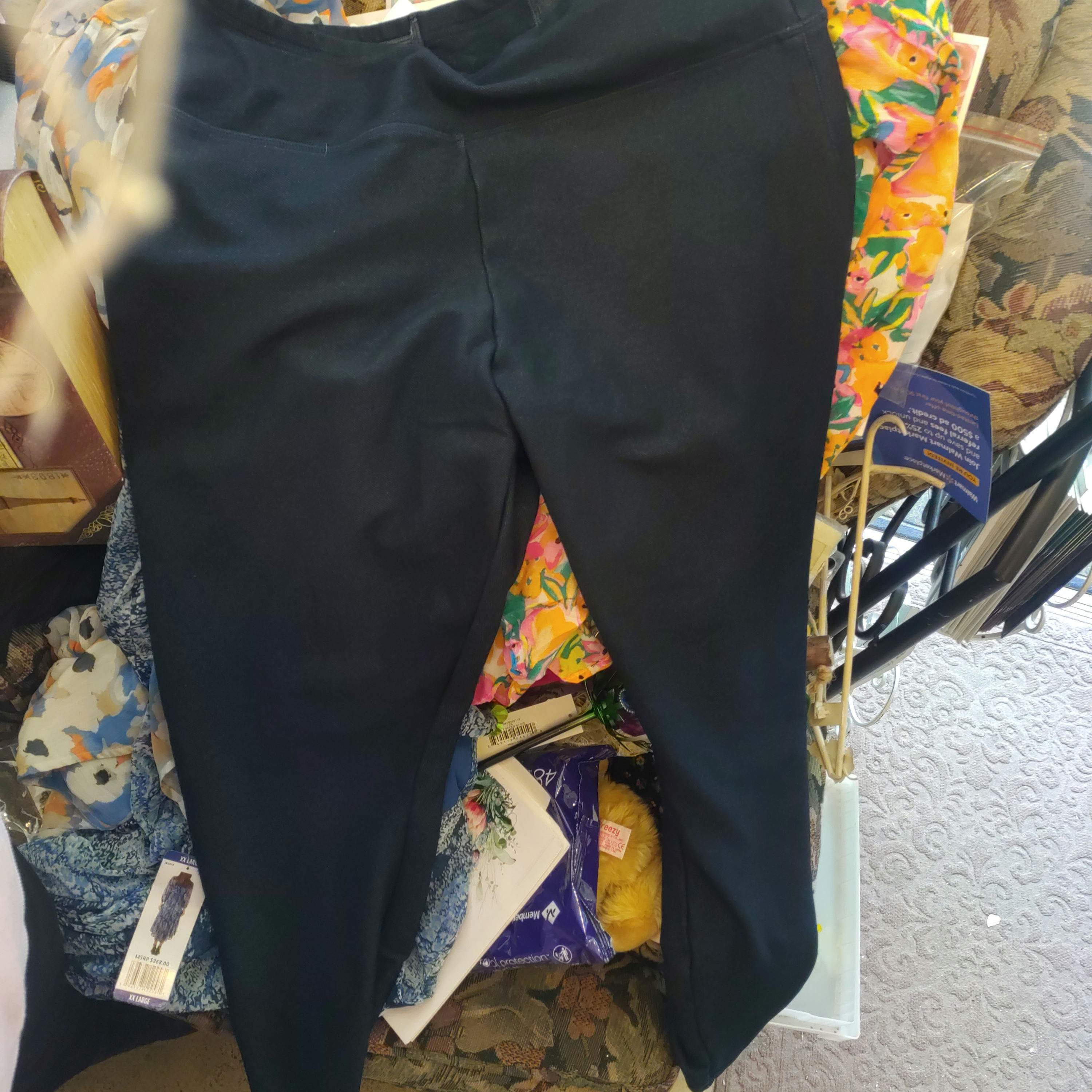 HUE Brand Furry-lined Denim Leggings Sz XXL (size 20) NWT Black