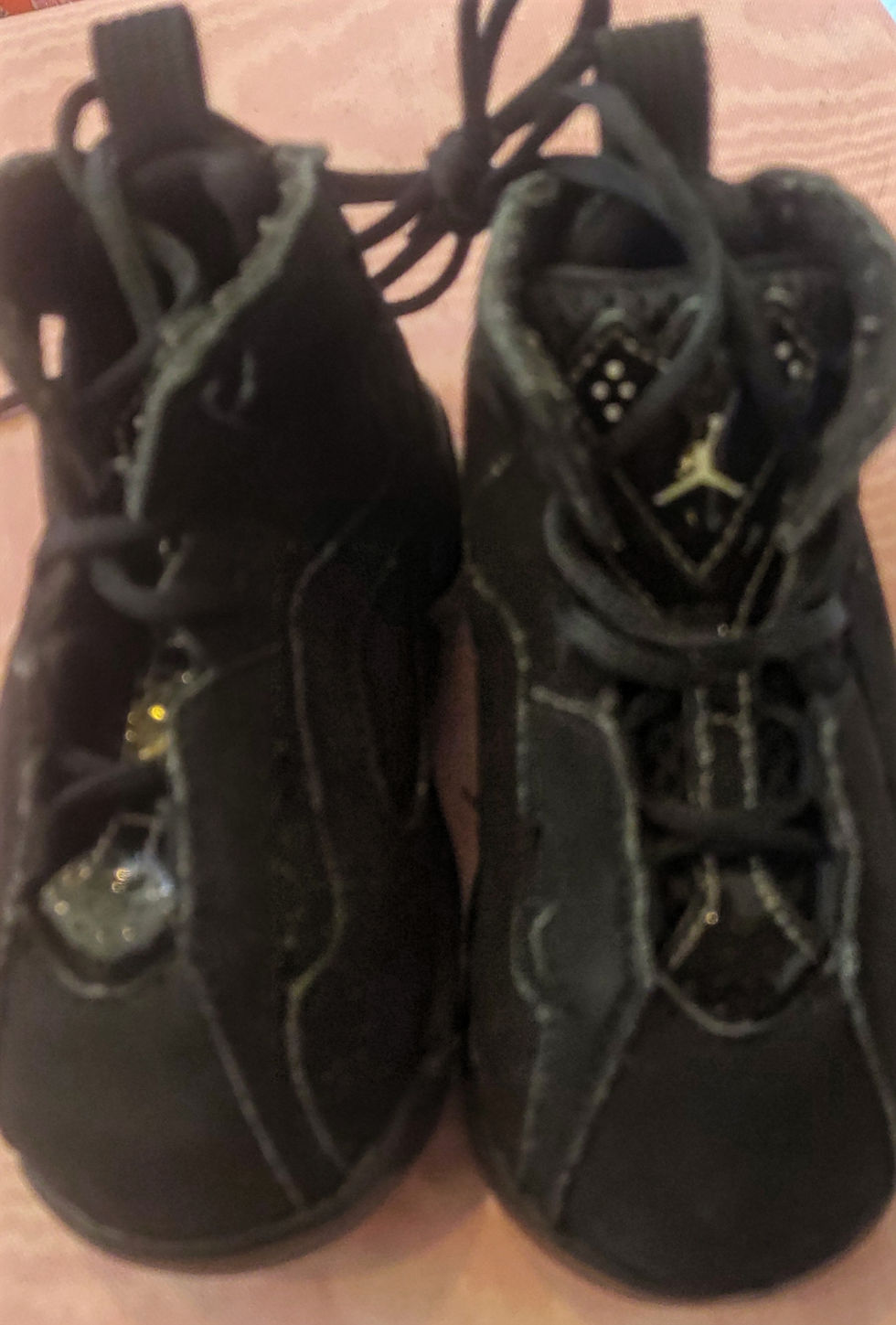 Thumbnail: Toddler Size US 5C High Top Air Jordan's in Black  
