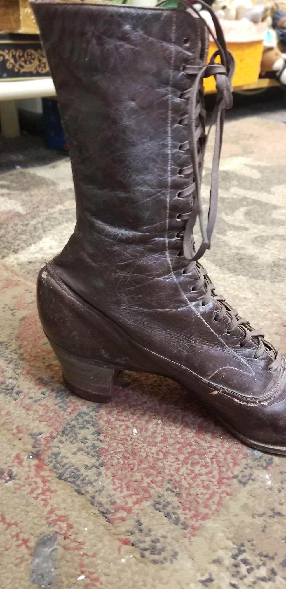 Thumbnail: Antique Women's Shoes - Walk About brand Leather lace-up Boots