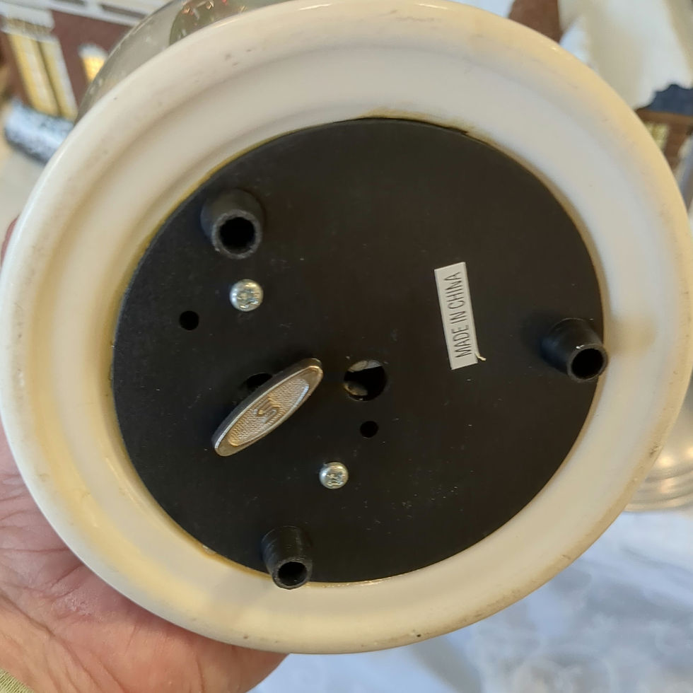 Miniatura: Vintage 2000 Pfaltzgraff Tea Rose Holiday Musical Snow Globe Winter Wonderland 