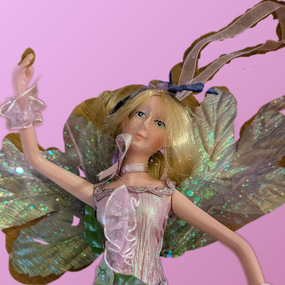 Miniatura: Enchanting 10" Purple Flower Fairy - Perfect for Fairy Collectors