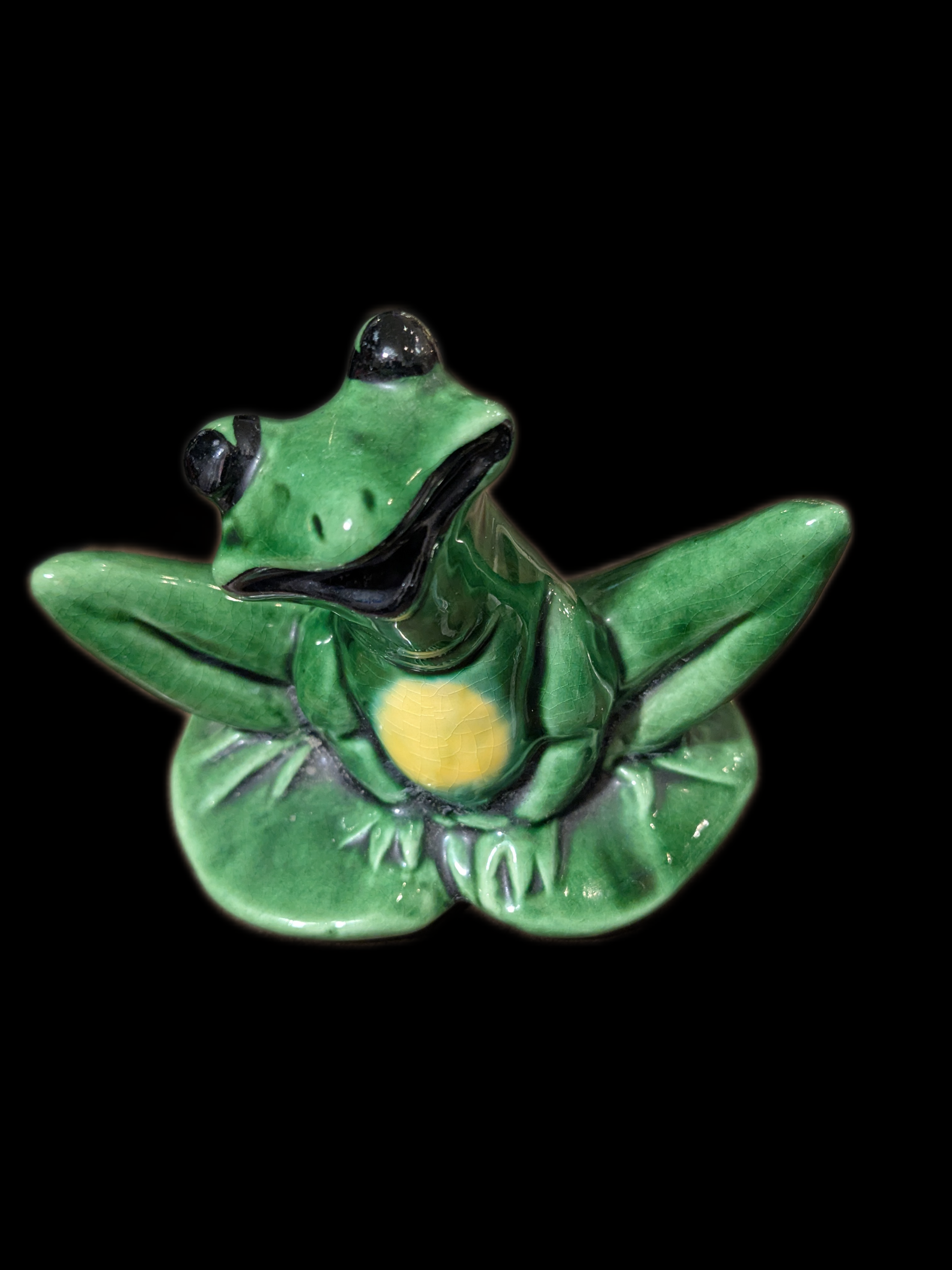 Vintage Mid-century Modern Porcelain Frog - no maker