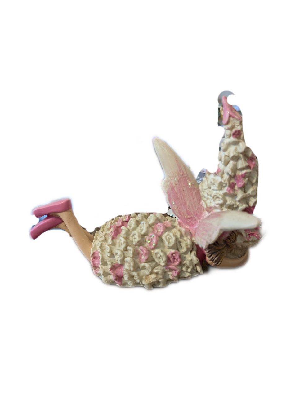 Miniatura: Curious Fairy-N-Flowers Uniquely Crafted Pinkish Flower Garden Smiling Fairy
