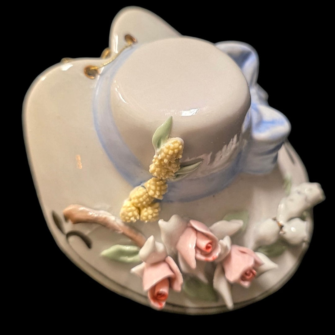 Perfectly Imperfect Capodimonte Italian Porcelain Floral Bonnet – Hand-Painted