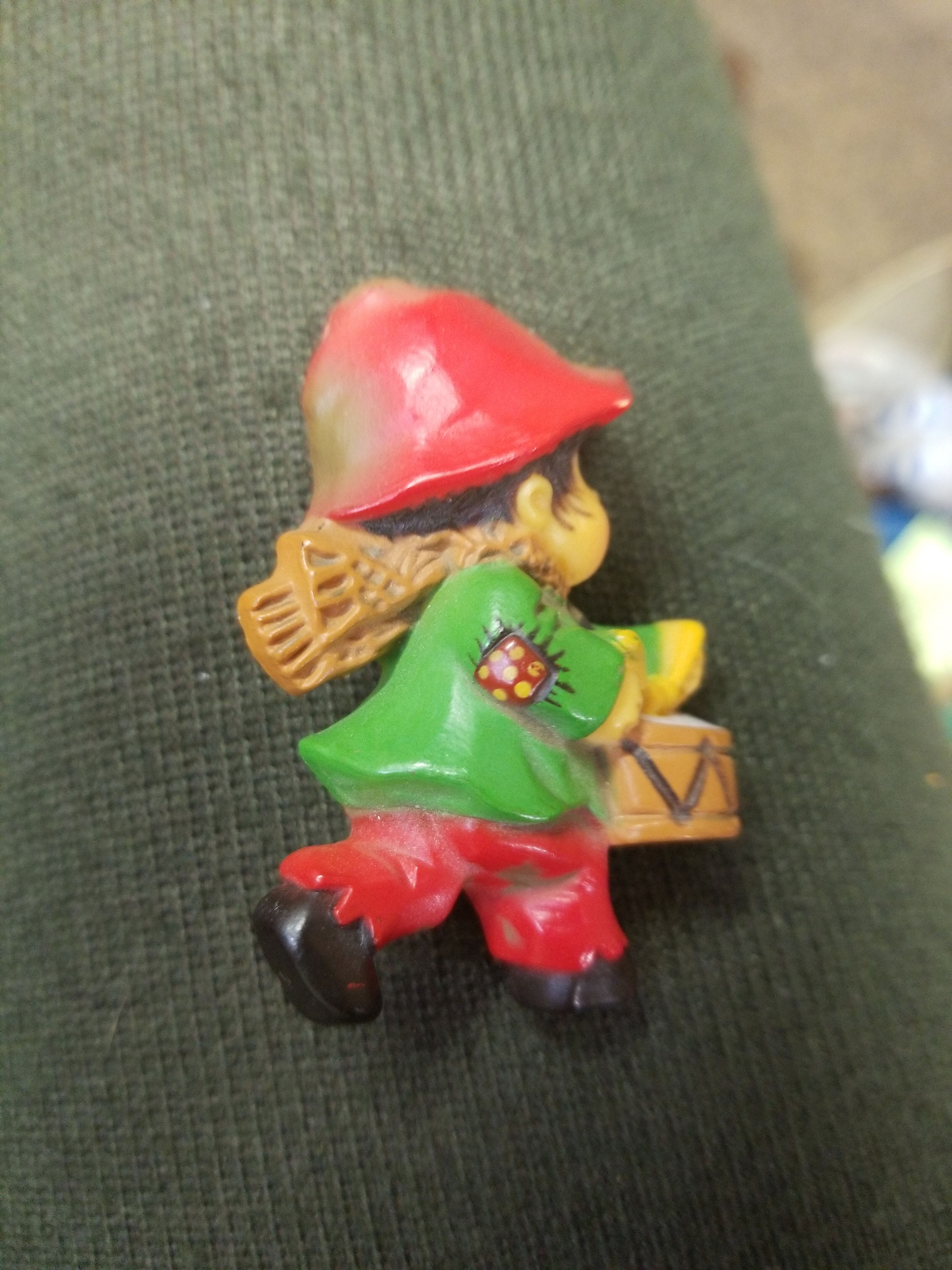 Hallmark Little Drummer Boy Pin Vintage 1970's Plastic Christmas Brooch