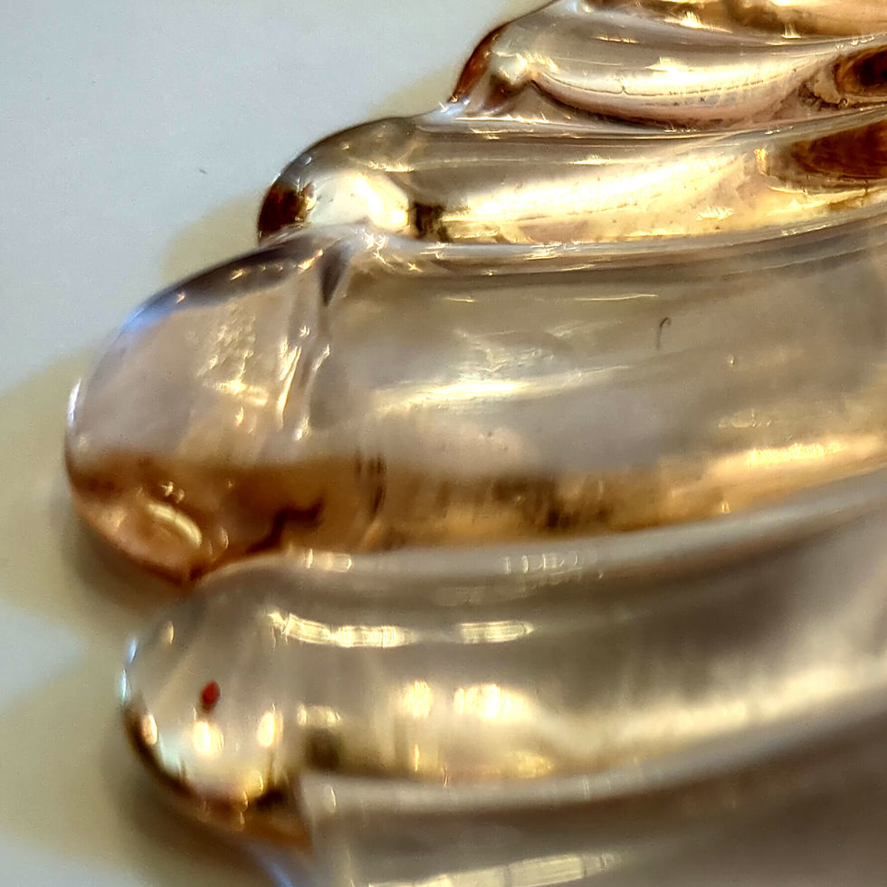 Miniatura: Vintage Anchor Hocking Pink Plate with Handles Old Cafe Depression Glass 8"