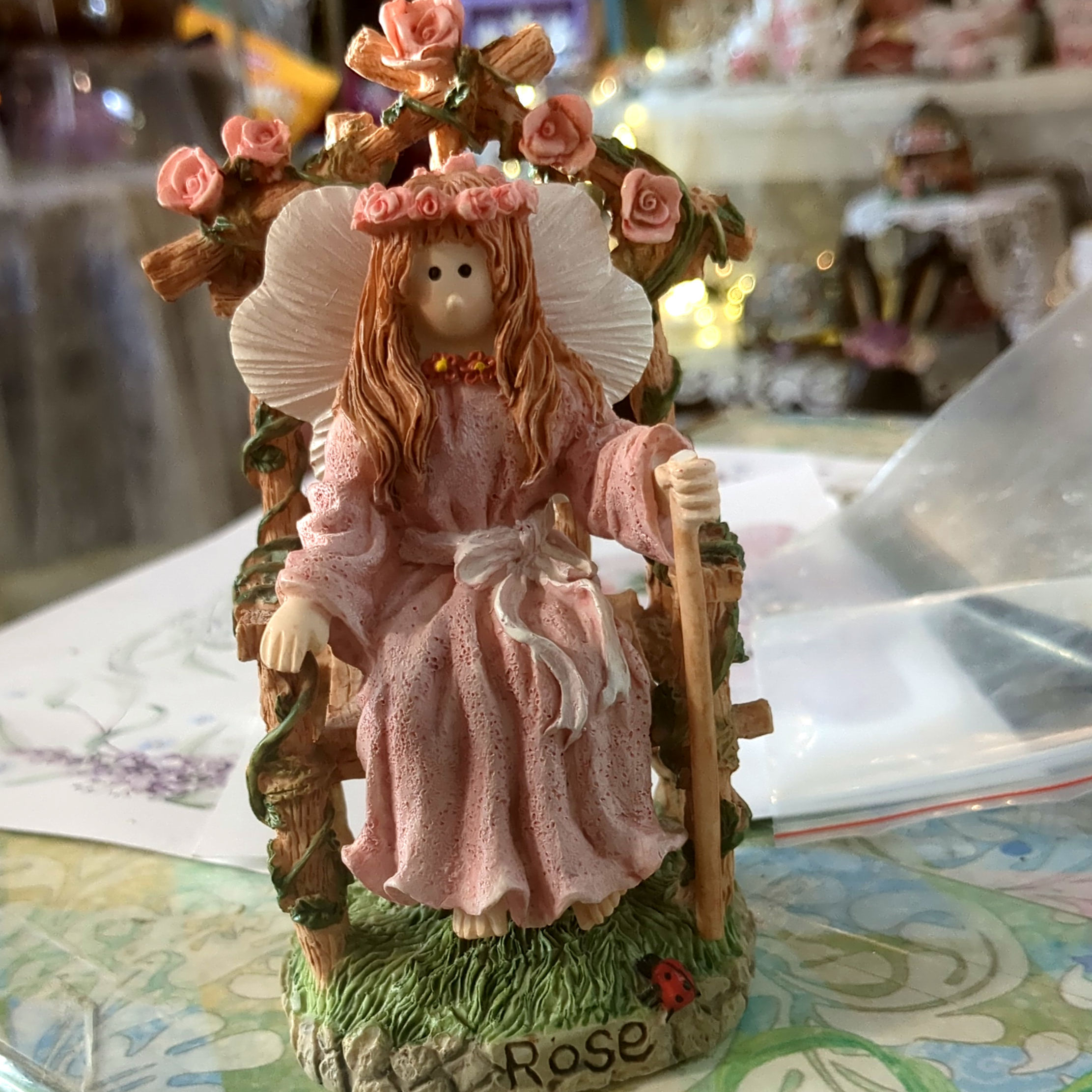 Linda Grayson Flutter Blossom Family "Rose"  Figurine 1995 Printwick Papers
1 Ed
